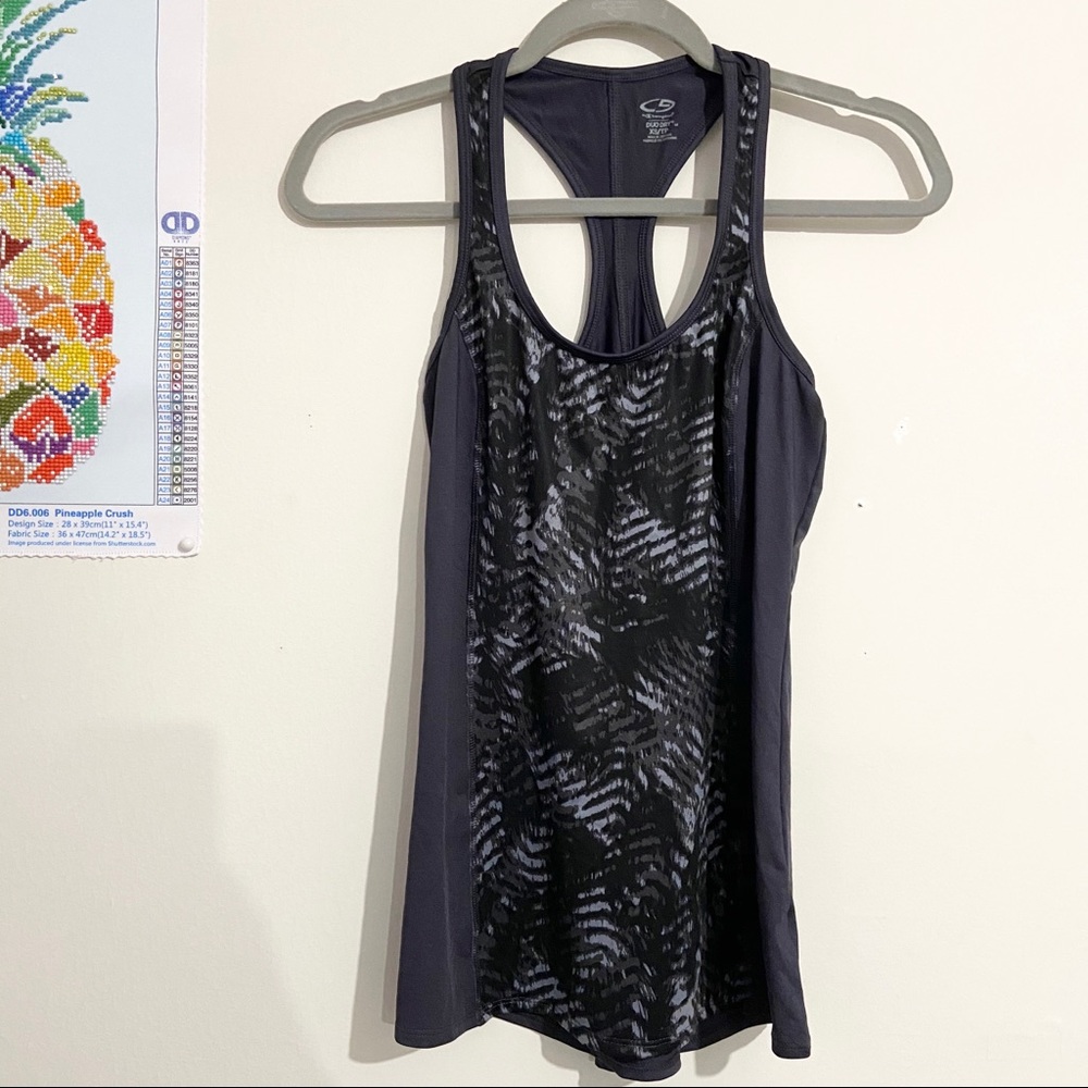 CHAMPION Gray Duo Dry Printed Tank Top Size XS